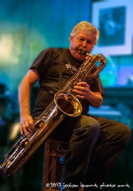 Jerry playing his baritone sax